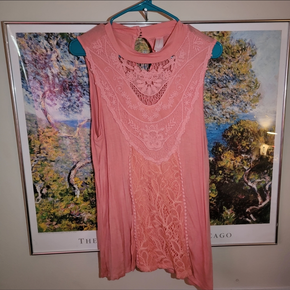 Pink Sleeveless Top, XL, Used,